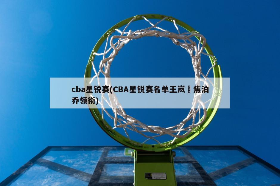 cba星锐赛(CBA星锐赛名单王岚嵚焦泊乔领衔)